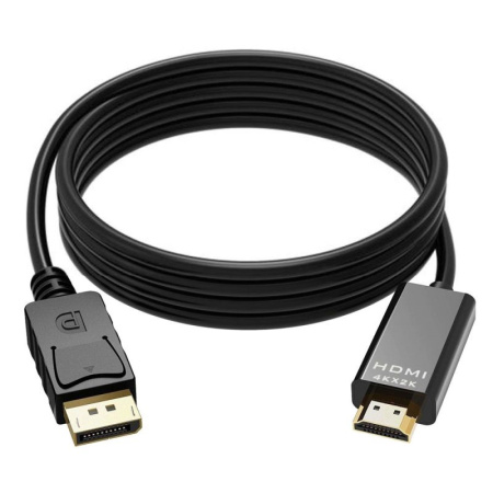 Кабель DisplayPort - HDMI, UltraHD 4K, папа-папа, 1,8 метра, черный