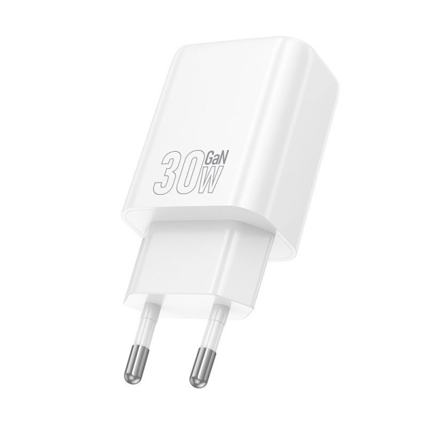 Зарядное устройство сетевое - блок питания HOCO N63, USB Type-C PD30W + USB QC3.0, белый Зарядное устройство сетевое - блок питания HOCO N63, USB Type-C PD30W + USB QC3.0, белый