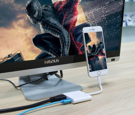 Адаптер - переходник Lightning - HDMI 1080p PRO, белый