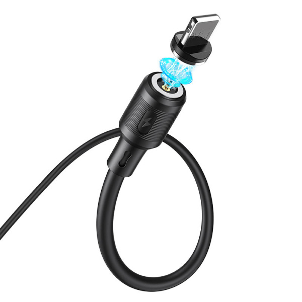 Зарядный магнитный USB дата кабель HOCO X52 Lightning, 2.4A, 1м, черный Зарядный магнитный USB дата кабель HOCO X52 Lightning, 2.4A, 1м, черный