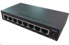 Сетевой свитч – LAN разветвитель – хаб RJ45 на 8 портов, 10/100/1000 Мбит/с, металлический корпус, черный