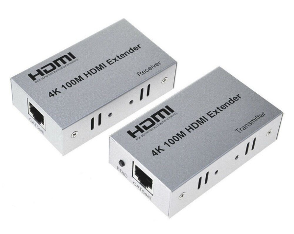 Удлинитель сигнала HDMI по витой паре RJ45 (LAN) до 100 метров, активный, UltraHD 4K, комплект Удлинитель сигнала HDMI по витой паре RJ45 (LAN) до 100 метров, активный, UltraHD 4K, комплект