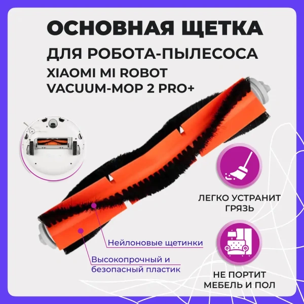 Основная щетка для робота-пылесоса Xiaomi Mi Robot Vacuum-Mop 2 Pro+ (STYTJ02ZHM) Основная щетка для робота-пылесоса Xiaomi Mi Robot Vacuum-Mop 2 Pro+ (STYTJ02ZHM)