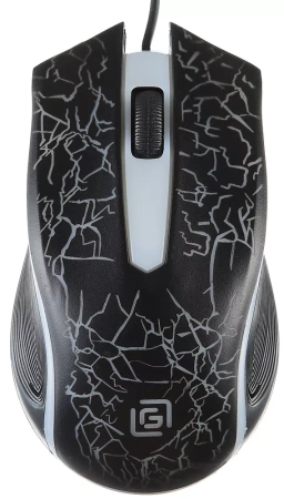 Мышь игровая проводная Оклик 395M SHADOW, 1500dpi, черный