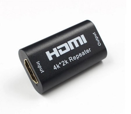 Репитер - повторитель - усилитель сигнала HDMI UltraHD 4K 3D, пассивный, черный