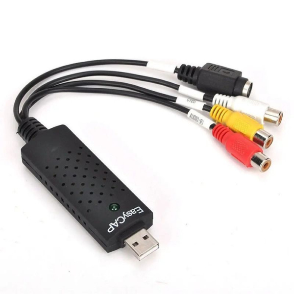 Карта видеозахвата USB2.0 - RCA (AV) EasyCAP, черный Карта видеозахвата USB2.0 - RCA (AV) EasyCAP, черный