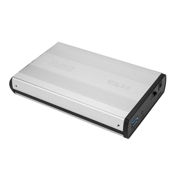 Внешний корпус - бокс SATA - USB3.0 для жесткого диска SSD/HDD 3.5”, алюминий, серебро Внешний корпус - бокс SATA - USB3.0 для жесткого диска SSD/HDD 3.5”, алюминий, серебро