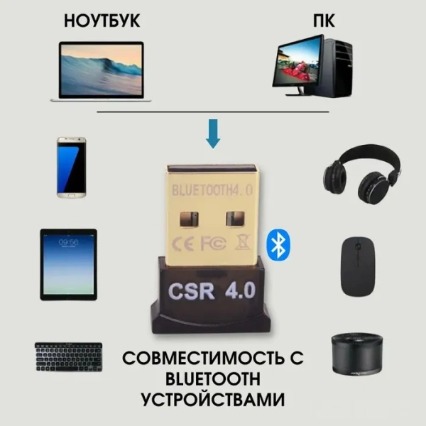 Адаптер USB2.0 - Bluetooth v4.0 Адаптер USB2.0 - Bluetooth v4.0