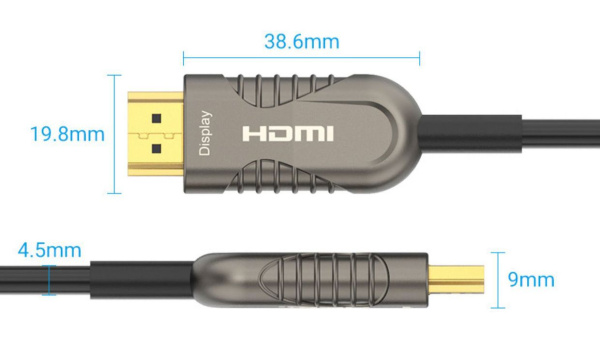 Кабель HDMI v2.1 Optical UltraHD 8K 60Гц / 4K 120Гц, поддержка HDR, ARC, 48 Гбит/с, 15 метров, черный Кабель HDMI v2.1 Optical UltraHD 8K 60Гц / 4K 120Гц, поддержка HDR, ARC, 48 Гбит/с, 15 метров, черный