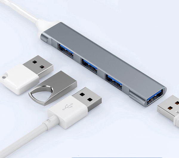 Хаб - концентратор USB3.0 - 1х USB3.0 + 3х USB2.0, ультра-тонкий, серый Хаб - концентратор USB3.0 - 1х USB3.0 + 3х USB2.0, ультра-тонкий, серый