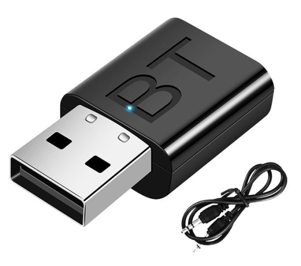 Беспроводной аудио адаптер Bluetooth 5.0 RX/TX, черный Беспроводной аудио адаптер Bluetooth 5.0 RX/TX, черный