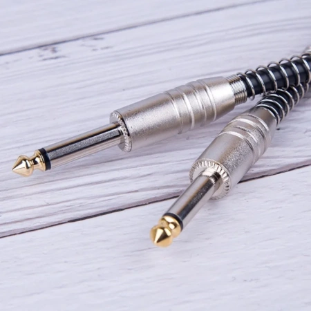 Кабель jack 6.35mm (AUX) PRO, папа-папа, 3 метра, черный