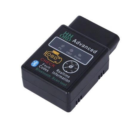 Автосканер ELM327 OBD2 v2.1 - aдаптер OBDII ver2.1, Bluetooth v5.1, с индикацией работы, черный