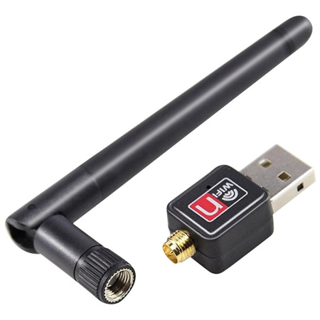 Адаптер - беспроводной WiFi-приемник USB2.0, антенна, до 600 Мбит/с, 2.4GHz