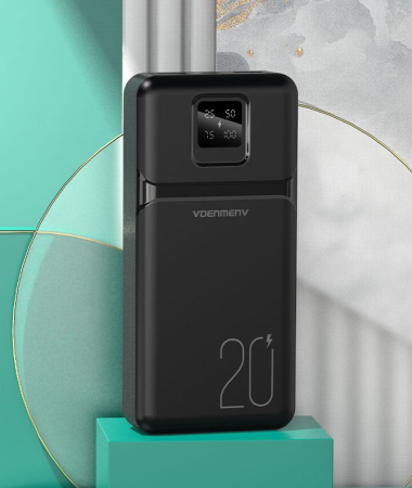 Портативное зарядное устройство VDENMENV DP39 Power bank 20000mAh, черный