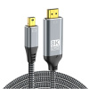 Кабель Mini DisplayPort v1.4 (mDP1.4) – HDMI v2.1 – 8K 60Гц / 4K 144Гц / 2K 240Гц, HDR, 32.4 Гбит/с, 12 бит, алюминий, оплетка, двойное экранирование, 2 метра
