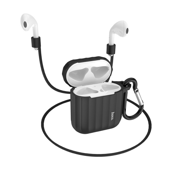 Чехол HOCO WB10 для наушников APs1/2 силиконовый, черный Чехол HOCO WB10 для наушников APs1/2 силиконовый, черный