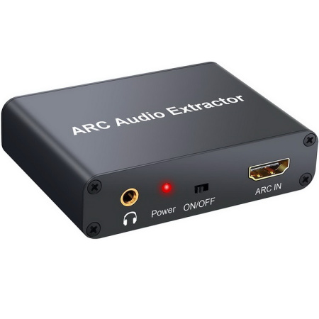 Адаптер - переходник HDMI (ARC) - оптика (Toslink/SPDIF), RCA, jack 3.5mm (AUX), черный