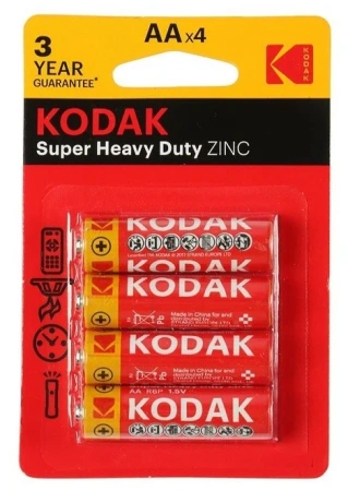 Батарейка - элемент питания Kodak Super Heavy Duty ZINC R6/4BL
