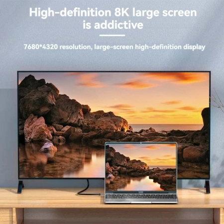 Кабель MicroHDMI - HDMI 2.1 8K60Hz, папа-папа, 1,5 метра, черный