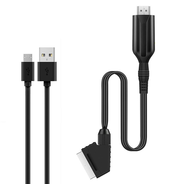 Кабель - переходник SCART на HDMI, черный
