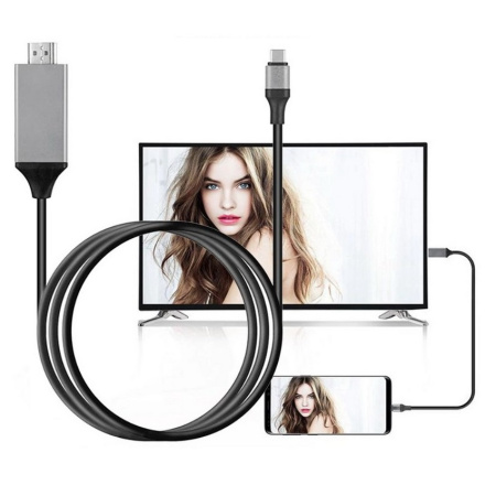 Кабель USB3.1 Type-C - HDMI, UltraHD 4K, 2 метра, черный