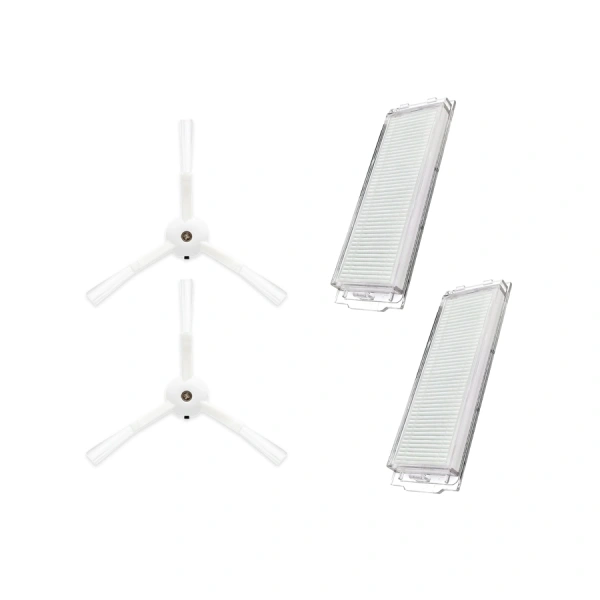 Набор аксессуаров Mini 1 для робота-пылесоса Xiaomi Mi Robot Vacuum-Mop 2 Pro (MJST1SHW), белые боковые щетки Набор аксессуаров Mini 1 для робота-пылесоса Xiaomi Mi Robot Vacuum-Mop 2 Pro (MJST1SHW), белые боковые щетки