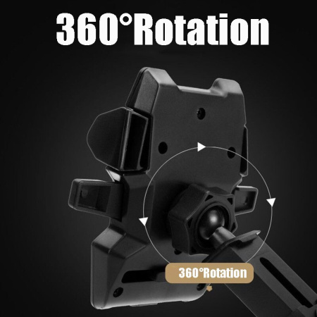 Автомобильный телескопический держатель для телефона на присоске MOD09, черный