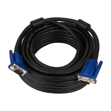 Кабель VGA - VGA 3+6, папа-папа, 30 метров, черный