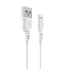 Зарядный USB дата кабель BOROFONE BX51 Lightning, 2.4A, 1м, белый