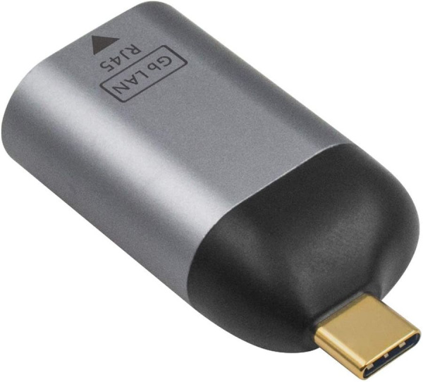 Адаптер - переходник USB3.1 Type-С - RJ45, mini, серебро Адаптер - переходник USB3.1 Type-С - RJ45, mini, серебро