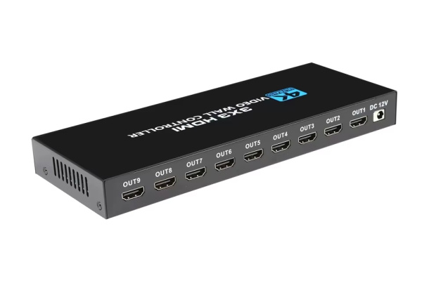 Контроллер видеостены HDMI 4K UltraHD 3x3 до 9 экранов, RS232, SPDIF/Toslink, пульт ДУ Контроллер видеостены HDMI 4K UltraHD 3x3 до 9 экранов, RS232, SPDIF/Toslink, пульт ДУ