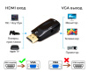 Адаптер - переходник HDMI – VGA - jack 3.5mm (AUX) MINI, черный