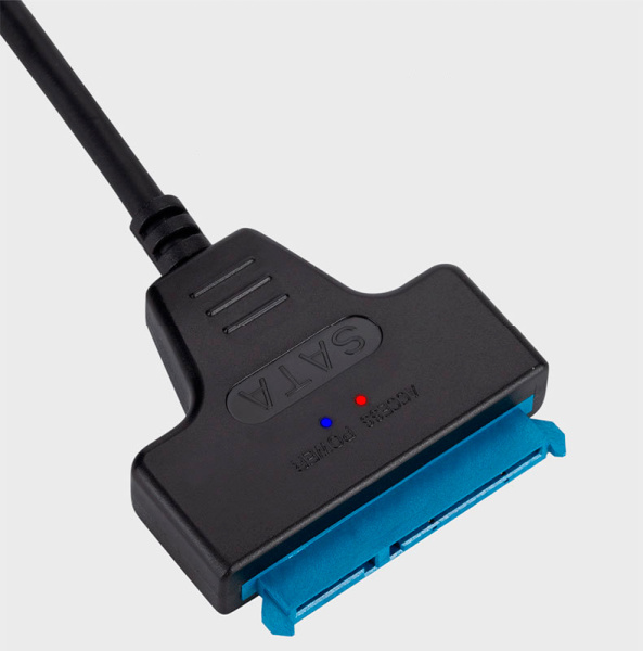 Адаптер - переходник - кабель SATA - USB2.0 для жесткого диска SSD/HDD 2.5″/3.5″ с разъемом питания, черный Адаптер - переходник - кабель SATA - USB2.0 для жесткого диска SSD/HDD 2.5″/3.5″ с разъемом питания, черный