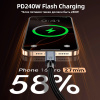 Кабель USB5.0 Type-C чип E-Marker, 16K 60Гц, PD 240W (48V/5A), 80 Гбит/с, оплетка, поддержка Thunderbolt 3/4/5, 0.5 метров