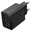 Зарядное устройство сетевое - блок питания HOCO N69, USB Type-C PD20W + USB QC3.0, черный