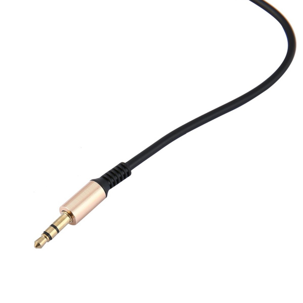 Кабель jack 3.5mm (AUX) PRO, папа-папа, 1 метр, черный Кабель jack 3.5mm (AUX) PRO, папа-папа, 1 метр, черный