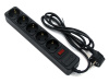 Сетевой фильтр 5bites SP5B-130 5S, 3х0.75мм2, 3м, черный