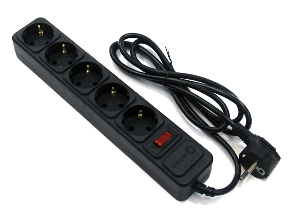 Сетевой фильтр 5bites SP5B-130 5S, 3х0.75мм2, 3м, черный Сетевой фильтр 5bites SP5B-130 5S, 3х0.75мм2, 3м, черный