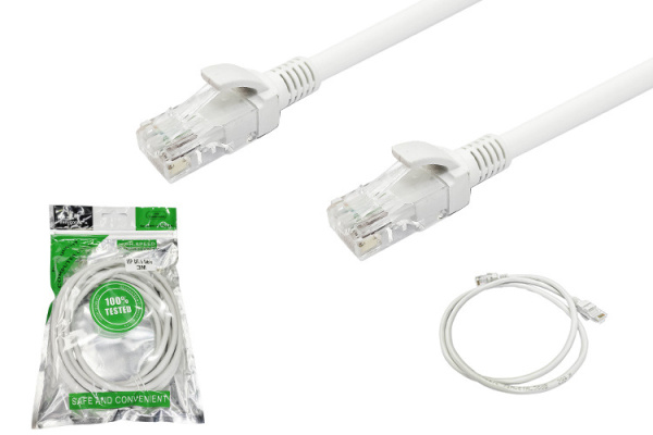 Сетевой кабель - витая пара - RJ45 (LAN) патчкорд UTP CAT-6, 10 метров, белый Сетевой кабель - витая пара - RJ45 (LAN) патчкорд UTP CAT-6, 10 метров, белый