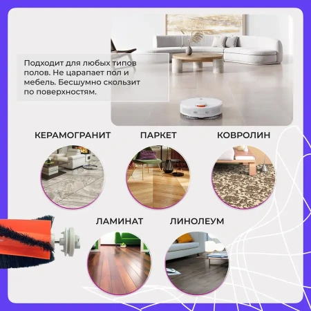 Основная щетка для робота-пылесоса Xiaomi Mijia Sweeping and Mopping Robot Pro (STYTJ06ZHM)