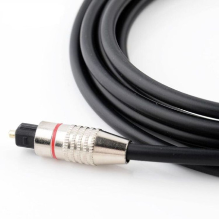 Кабель оптический (Toslink/SPDIF) PRO, усиленный, 2 метра, черный
