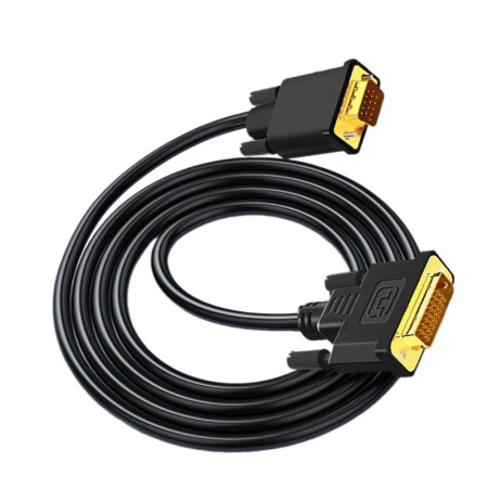 Кабель DVI-D - VGA, папа-папа, 1,8 метра, черный