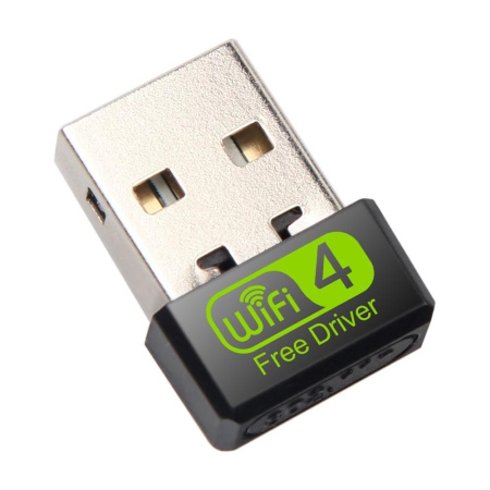 Адаптер - беспроводной Wi-Fi-приемник USB2.0, до 150 Мбит/с (Free Driver)
