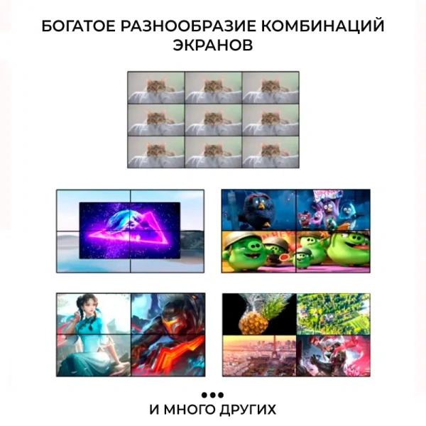 Контроллер видеостены HDMI /DisplayPort  4K@60Hz UltraHD 2x3 до 9 экранов 5 входов, RS232, RJ45, AUX, пульт ДУ Контроллер видеостены HDMI /DisplayPort  4K@60Hz UltraHD 2x3 до 9 экранов 5 входов, RS232, RJ45, AUX, пульт ДУ