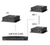 Удлинитель сигнала HDMI по витой паре RJ45 (LAN) до 200 метров  UltraHD 4K, комплект: 1 передатчик + 8 приемников + коммутатор RJ45