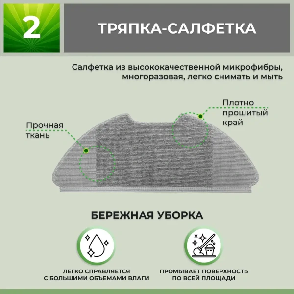 Набор аксессуаров Mini 2 для робота-пылесоса Xiaomi Mi Robot Vacuum-Mop 2 Lite (MJSTL) Набор аксессуаров Mini 2 для робота-пылесоса Xiaomi Mi Robot Vacuum-Mop 2 Lite (MJSTL)