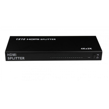 Адаптер - разветвитель - сплиттер 1×16 HDMI, UltraHD 4K 3D, активный, черный