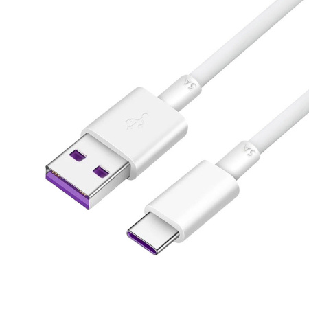 Зарядный USB дата-кабель Type-C для сверхбыстрой зарядки, 5.0A, 2 метра, белый
