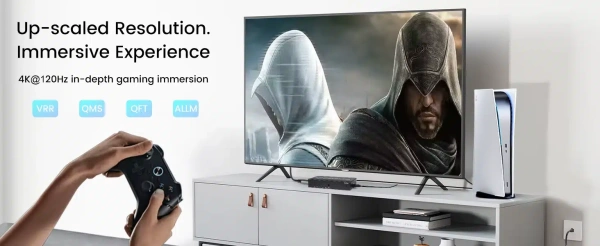 Адаптер - переключатель - свитч 5×1 HDMI 2.1 UltraHD 8K 60Гц, HDCP 2.3, пульт ДУ, активный, черный Адаптер - переключатель - свитч 5×1 HDMI 2.1 UltraHD 8K 60Гц, HDCP 2.3, пульт ДУ, активный, черный